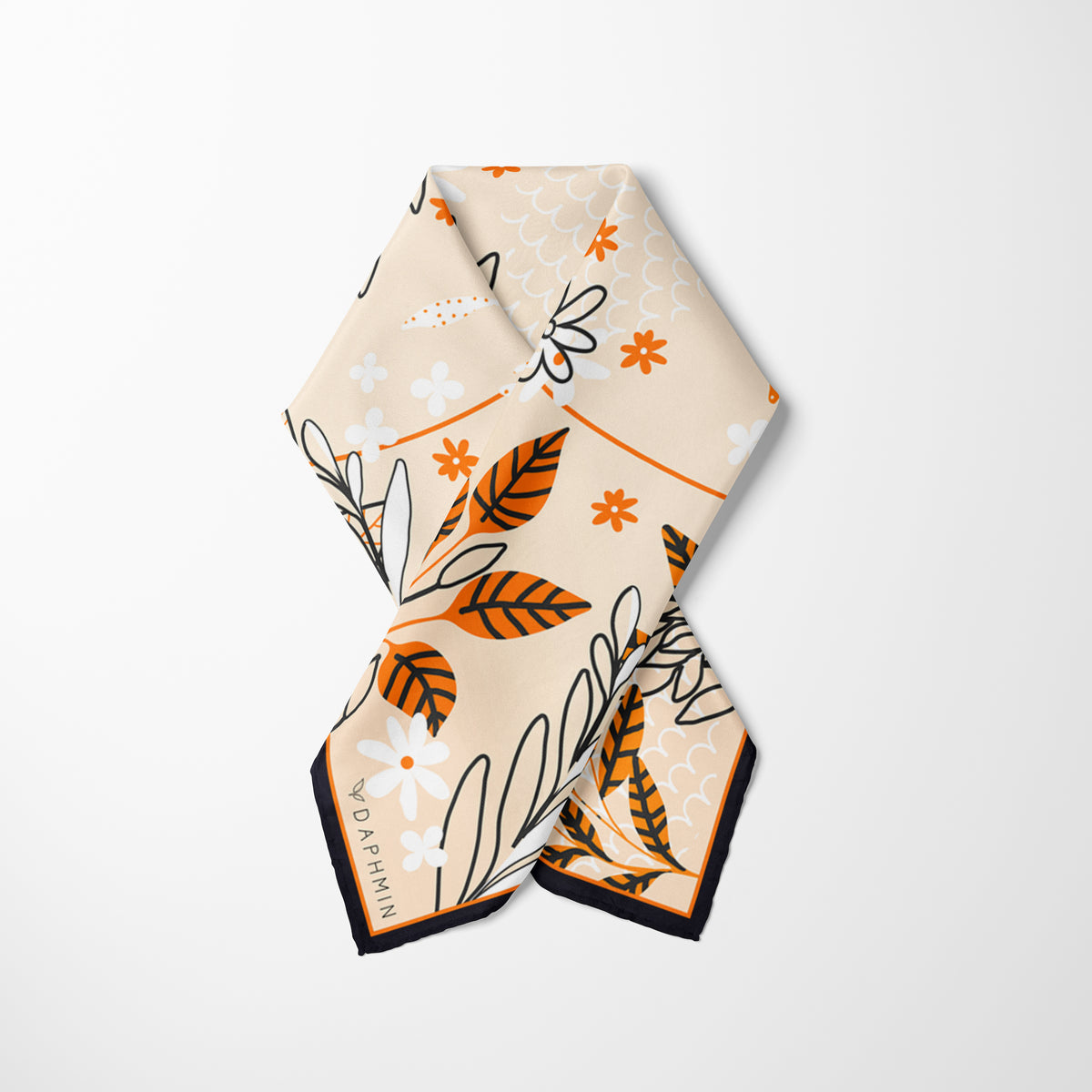 Oliva Patterned Silk Scarf, image 3