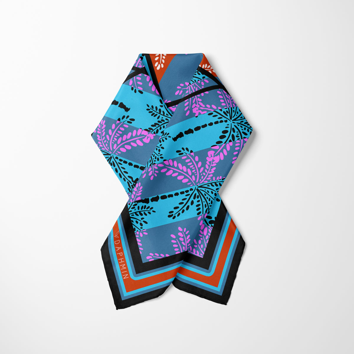Palma Patterned Silk Scarf, image 5