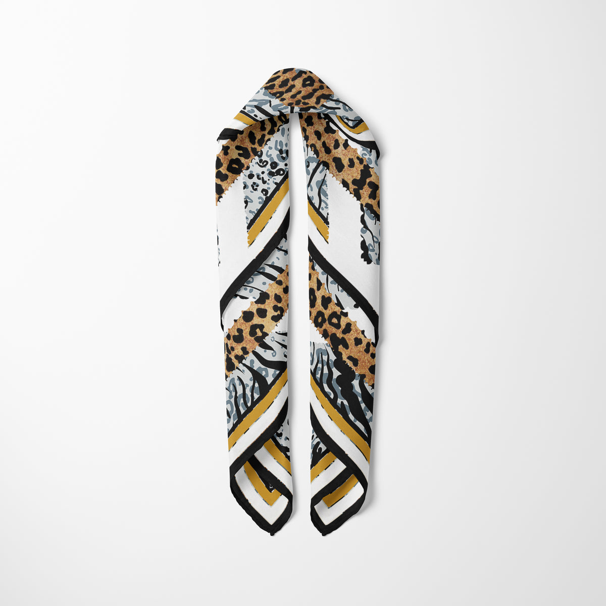 Savanna Patterned Silk Scarf, image 6