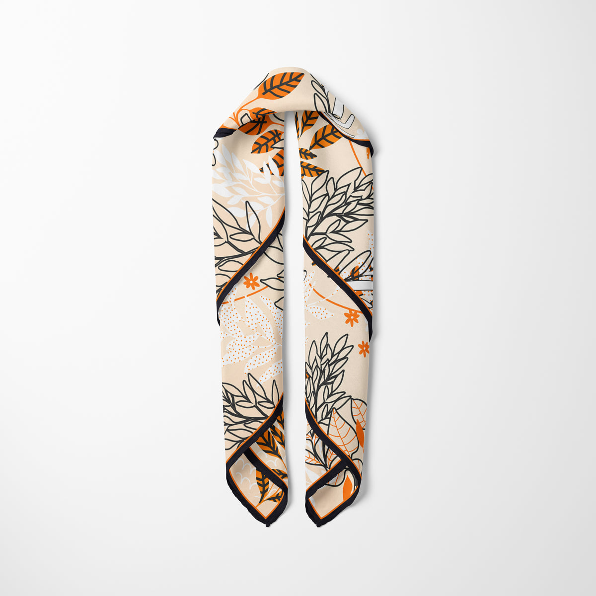 Oliva Patterned Silk Scarf, image 6
