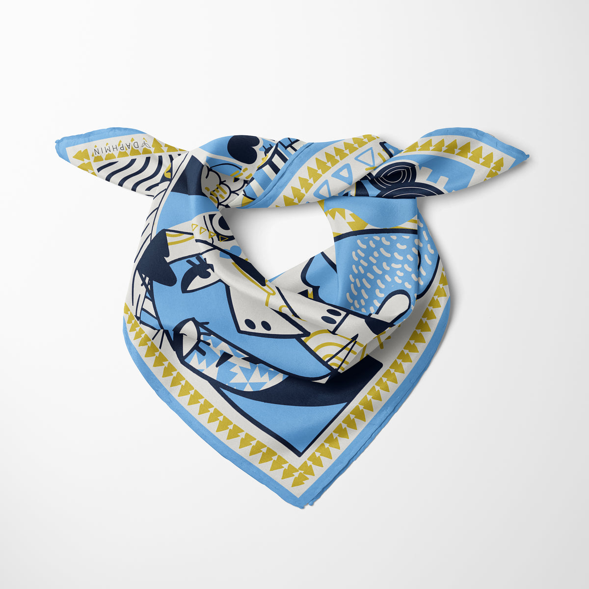 Contour Patterned Silk Scarf, image 4