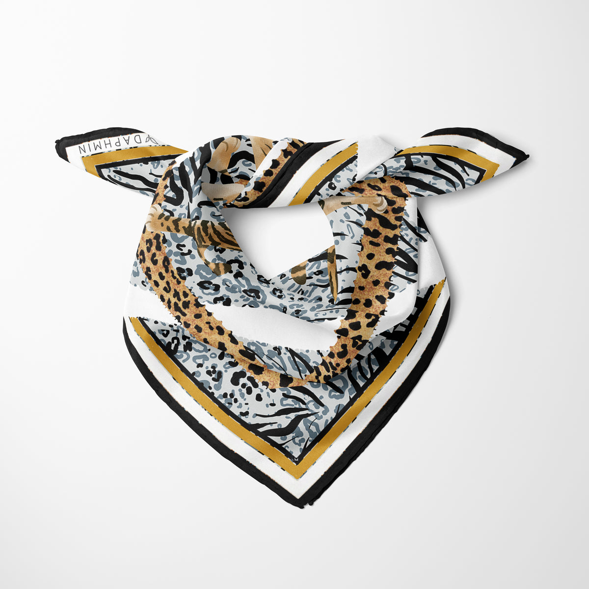 Savanna Patterned Silk Scarf, image 5