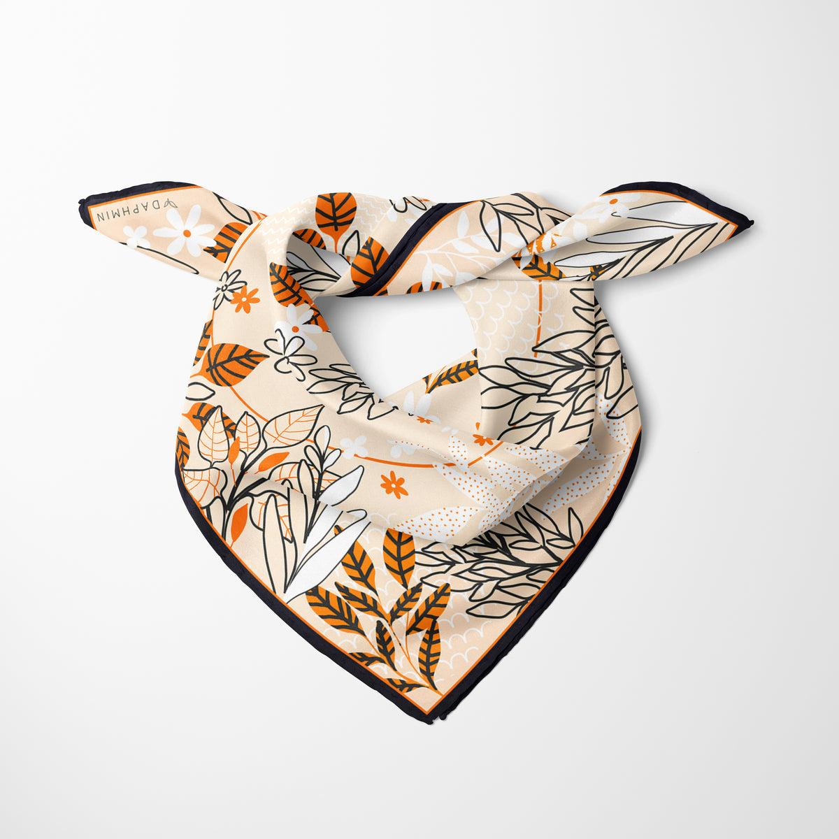 Oliva Patterned Silk Scarf, image 5
