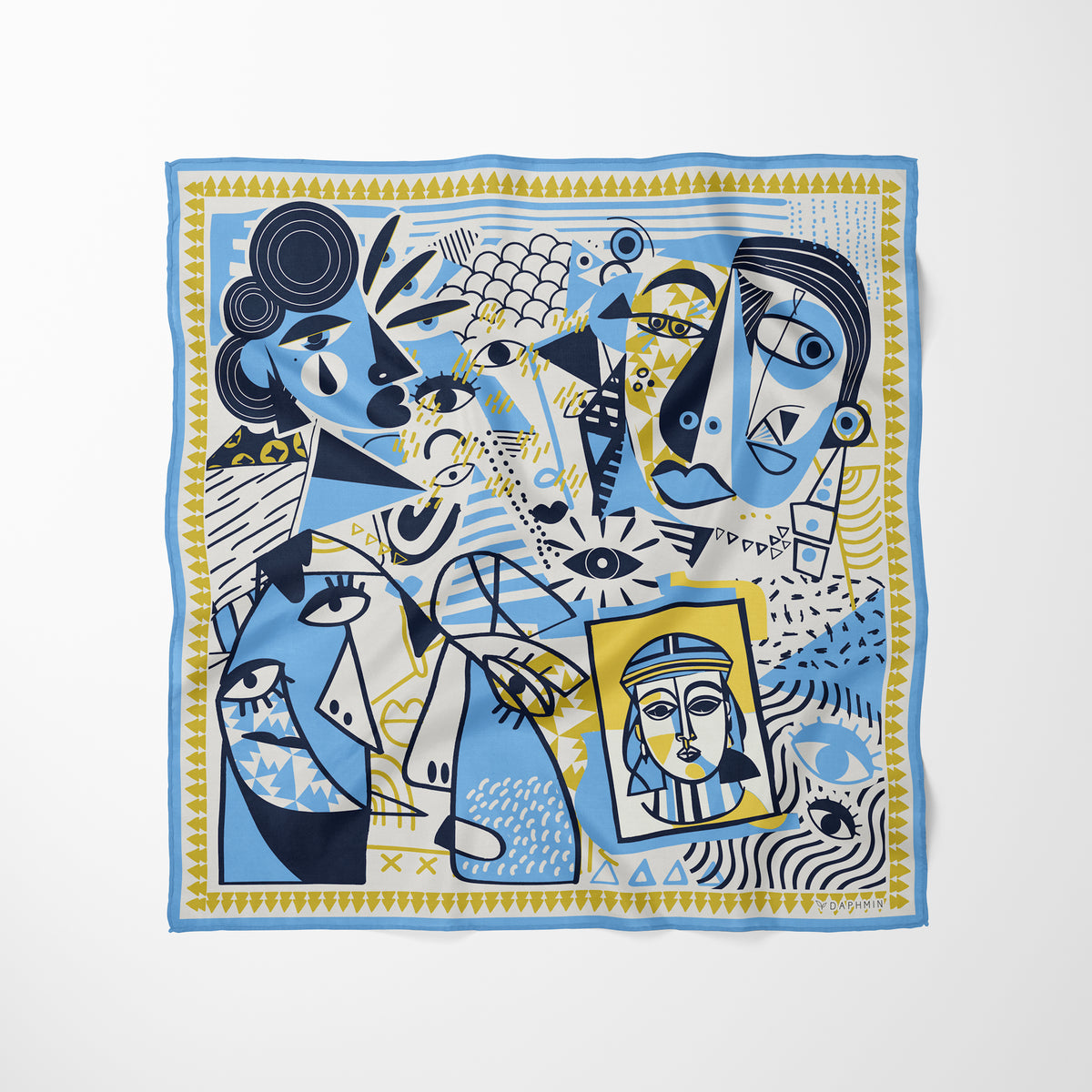 Contour Patterned Silk Scarf, image 8