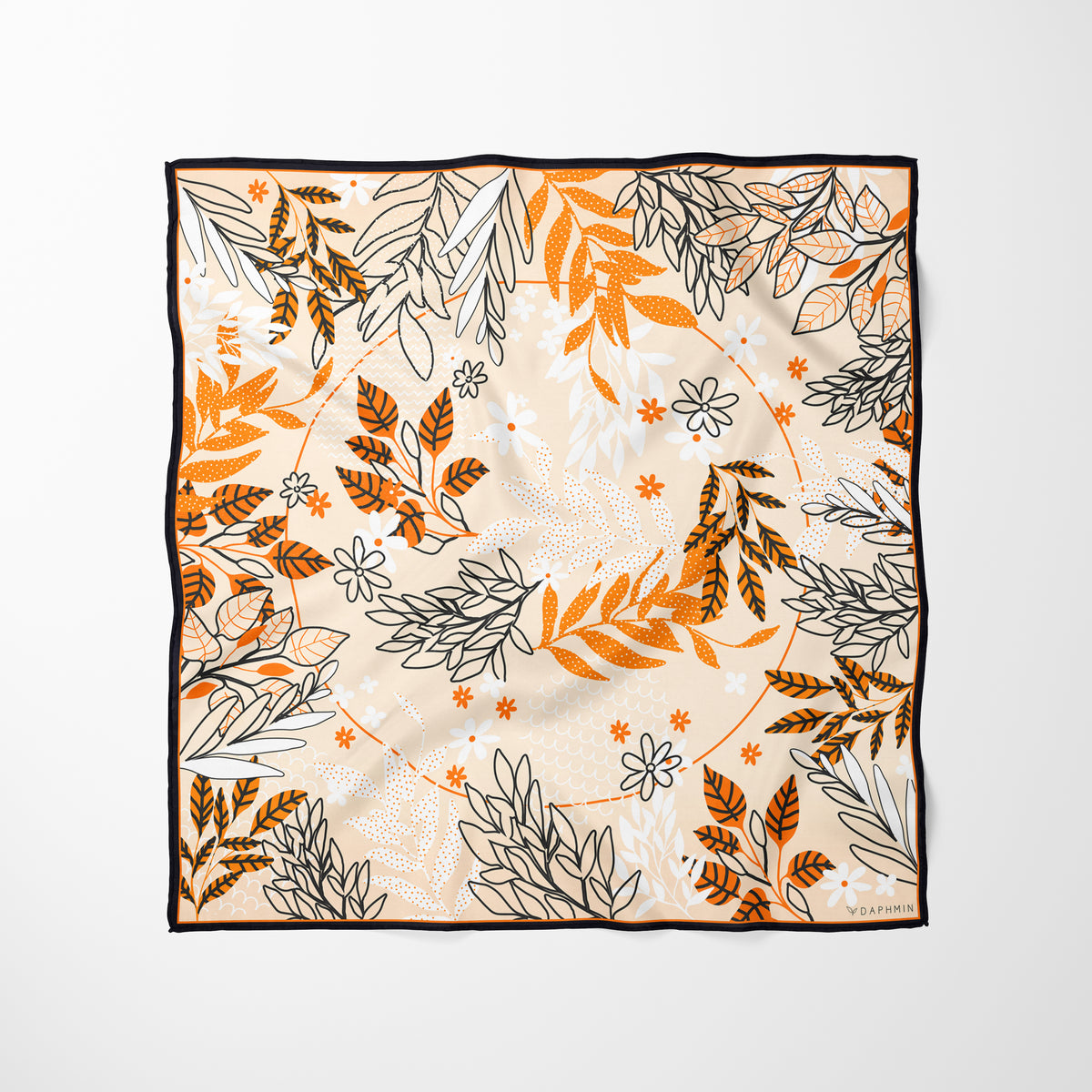 Oliva Patterned Silk Scarf, image 8