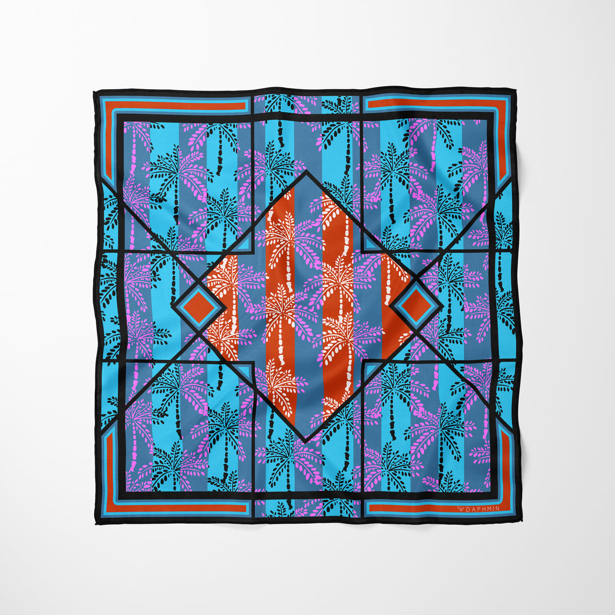 Palma Patterned Silk Scarf, image 8