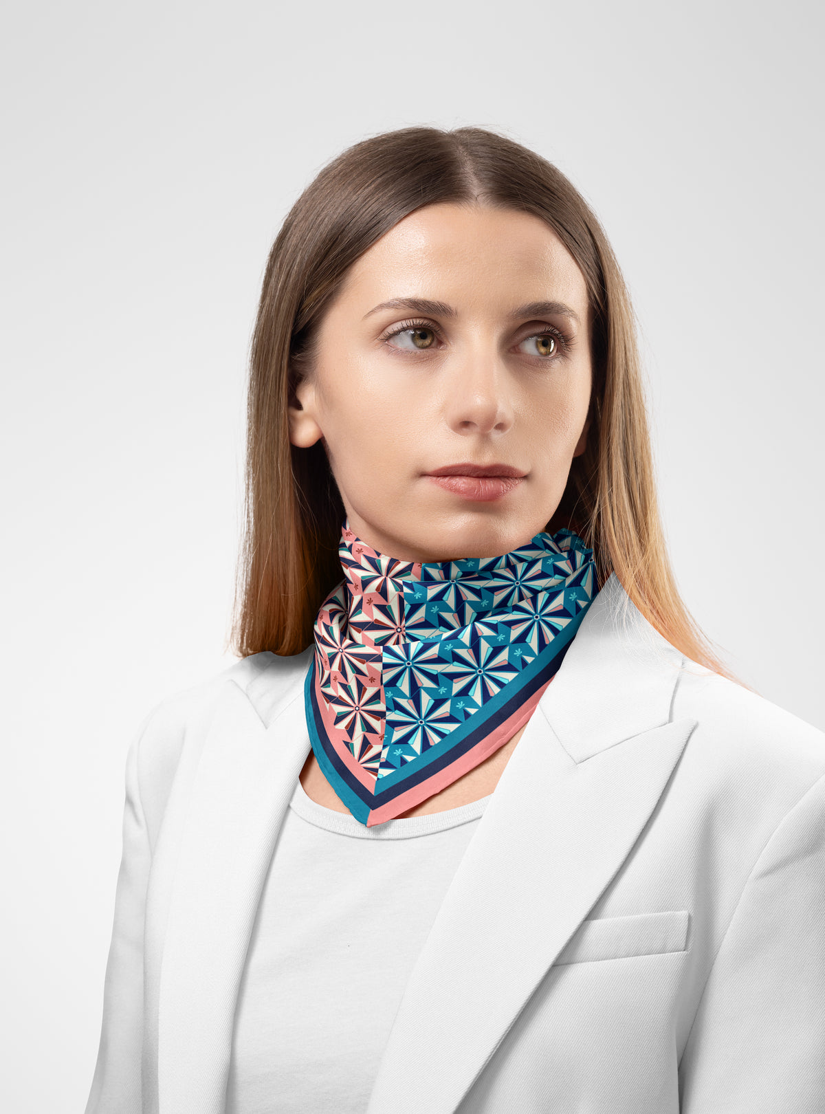 Laya Patterned Silk Scarf, image 5
